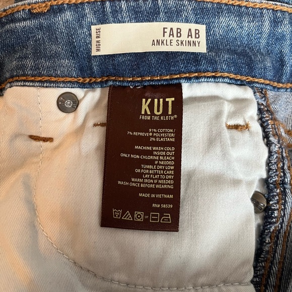 KUT From The Kloth High Rise Fab Ab Ankle Skinny Jean - Picture 3 of 5